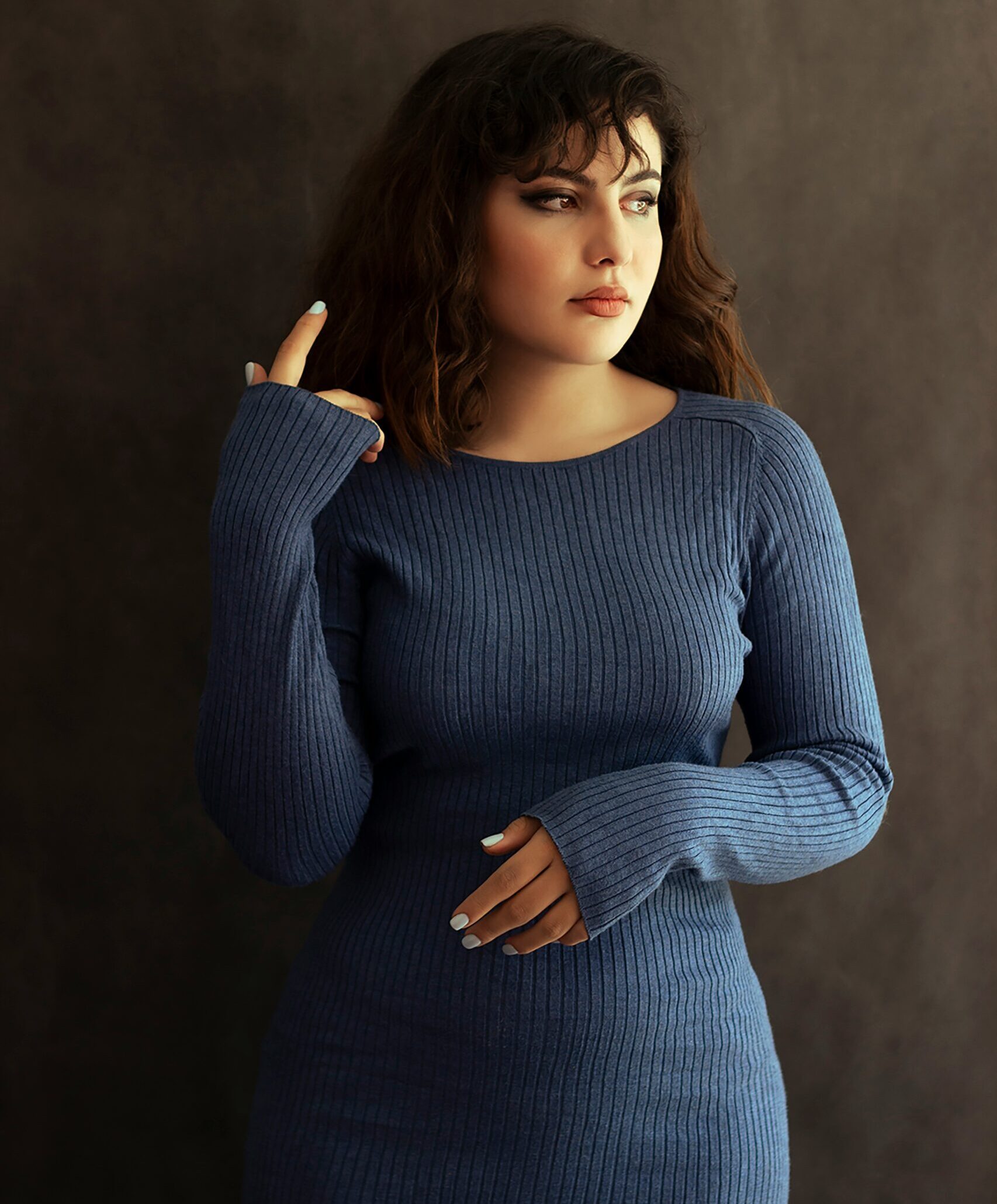 a sweater dress