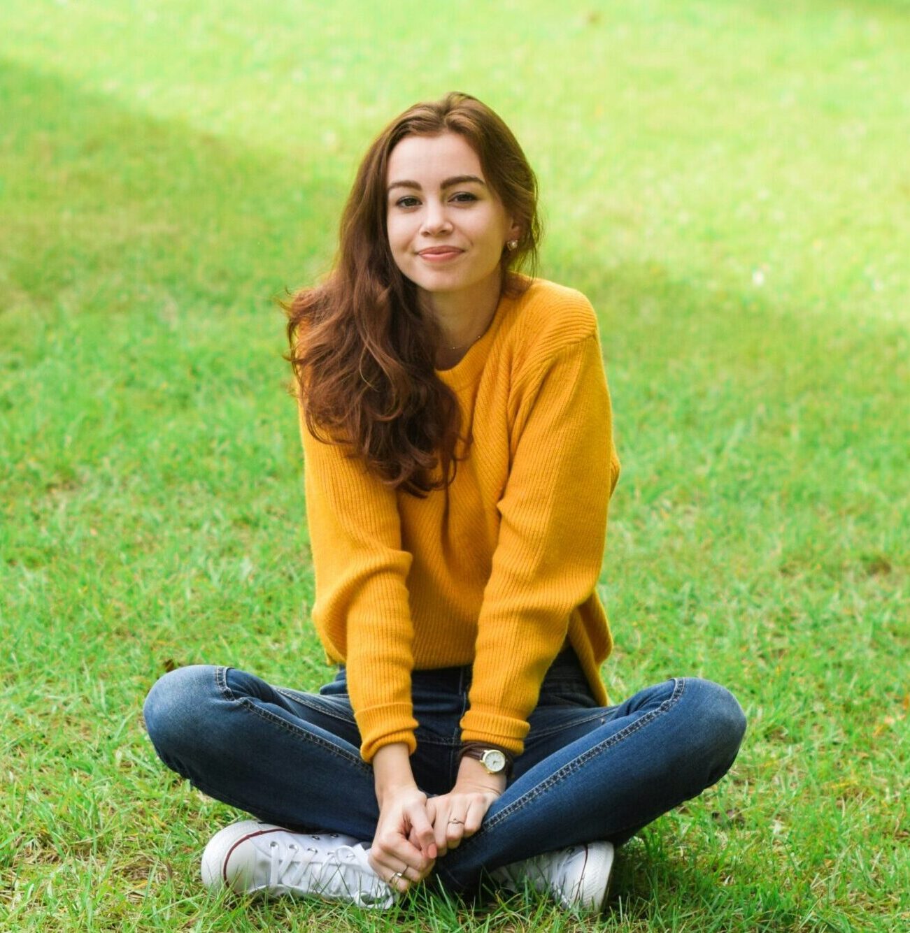 yellow sweater